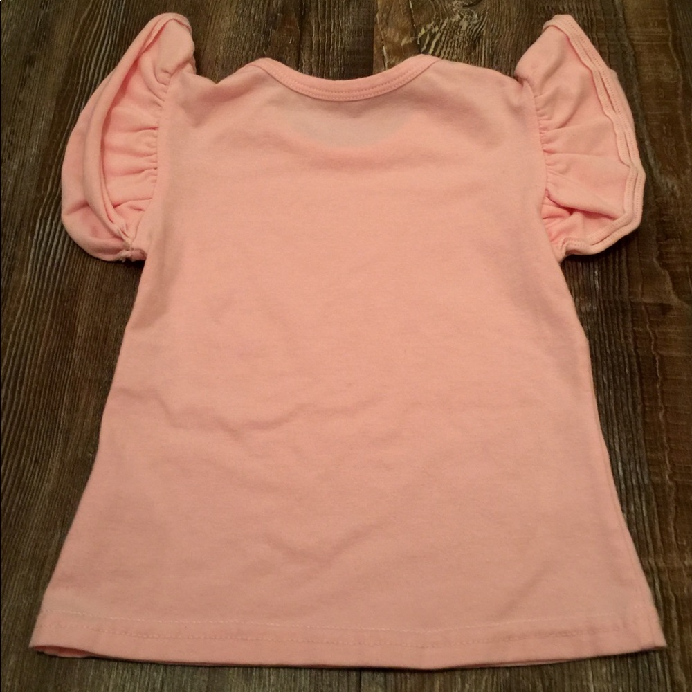 Pink Flutter Sleeve Top - Picture 2 of 2